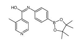3-methyl-N-[4-(4,4,5,5-tetramethyl-1,3,2-dioxaborolan-2-yl)phenyl]pyridine-4-carboxamide结构式