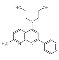Ethanol,2,2'-[(7-methyl-2-phenyl-1,8-naphthyridin-4-yl)imino]bis-结构式