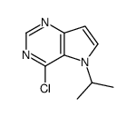 4-chloro-5-propan-2-ylpyrrolo[3,2-d]pyrimidine结构式