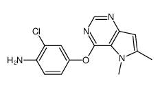 2-chloro-4-[(5,6-dimethyl-5H-pyrrolo[3,2-d]pyrimidin-4-yl)oxy]aniline结构式