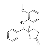 (-)-5-[[(2-methoxyphenyl)amino](phenyl)methyl]dihydrofuran-2-one Structure