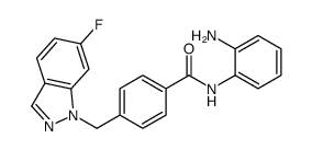 N-(2-aminophenyl)-4-[(6-fluoroindazol-1-yl)methyl]benzamide结构式