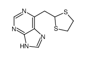 6-(1,3-dithiolan-2-ylmethyl)-7H-purine Structure