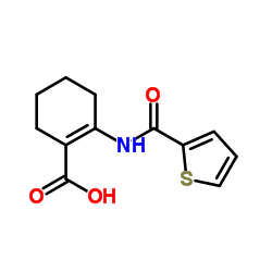 2-[(2-Thienylcarbonyl)amino]-1-cyclohexene-1-carboxylic acid Structure