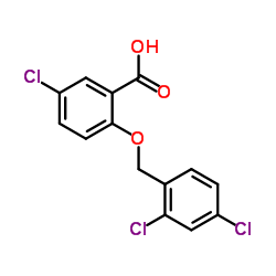 5-Chloro-2-[(2,4-dichlorobenzyl)oxy]benzoic acid结构式