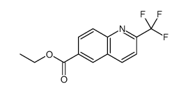 6-Quinolinecarboxylic acid, 2-(trifluoromethyl)-, ethyl ester结构式