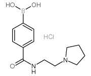 (4-((2-(PYRROLIDIN-1-YL)ETHYL)CARBAMOYL)PHENYL)BORONIC ACID HYDROCHLORIDE structure
