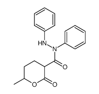 6-methyl-2-oxo-tetrahydro-pyran-3-carboxylic acid-(N,N'-diphenyl-hydrazide) Structure