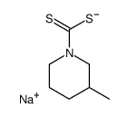 sodium 3-methylpiperidine-1-carbodithioate结构式