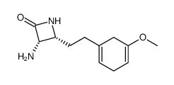(3S,4R)-3-amino-4-(2-(5-methoxycyclohexa-1,4-dien-1-yl)ethyl)azetidin-2-one结构式
