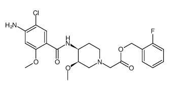 2-fluorobenzyl 2-((3R,4S)-4-(4-amino-5-chloro-2-methoxybenzamido)-3-methoxypiperidin-1-yl)acetate结构式
