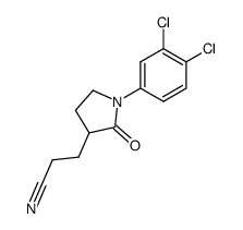 3-[1-(3,4-dichloro-phenyl)-2-oxo-pyrrolidin-3-yl]-propionitrile Structure