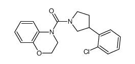 [3-(2-Chlorophenyl)pyrrolidin-1-yl](2,3-dihydrobenzo[1,4]oxazin-4-yl)methanone Structure