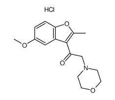 2-Methyl-3-morpholinoacetyl-5-methoxybenzofuran hydrochloride Structure