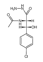 (2RS,3SR)-2-acetylamino-3-(4-chloro-phenyl)-3-hydroxy-propionic acid hydrazide Structure