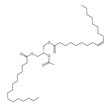 1-palmitoyl-2-acetyl-3-oleoyl-sn-glycerol结构式