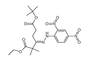 2,2-Dimethyl-3-<2,4-dinitro-phenylhydrazono>-5-tert-butoxycarbonyl-pentansaeure-aethylester结构式