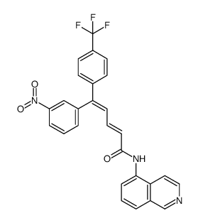 (2E,4Z)-N-(isoquinolin-5-yl)-5-(3-nitrophenyl)-5-[4-(trifluoromethyl)phenyl]-2,4-pentadienamide Structure