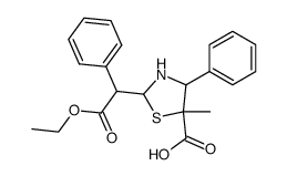 2-(ethoxycarbonyl-phenyl-methyl)-5-methyl-4-phenyl-thiazolidine-5-carboxylic acid结构式