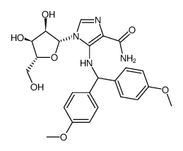 5-<(4,4'-dimethoxybenzhydryl)amino>-1-(β-D-ribofuranosyl)imidazole-4-carboxamide结构式