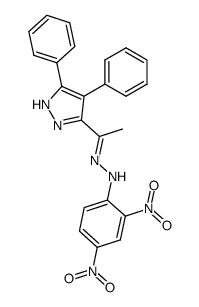 1-(4,5-diphenyl-1(2)H-pyrazol-3-yl)-ethanone (2,4-dinitro-phenyl)-hydrazone Structure