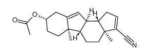 3β-Acetoxy-17-cyan-B-nor-androsta-5.16-dien Structure