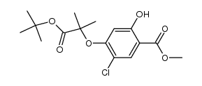 4-(1-tert-butoxycarbonyl-1-methylethoxy)-5-chloro-2-hydroxybenzoic acid methyl ester结构式