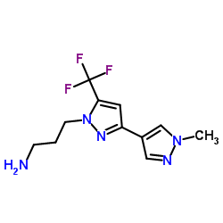 3-[1'-Methyl-5-(trifluoromethyl)-1H,1'H-3,4'-bipyrazol-1-yl]-1-propanamine Structure