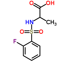 ALANINE, N-[(2-FLUOROPHENYL)SULFONYL]-结构式