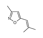 3-methyl-5-(2-methylprop-1-enyl)-1,2-oxazole结构式