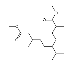 optically inactive 5-isopropyl-2,8-dimethyl-decanedioic acid dimethyl ester结构式