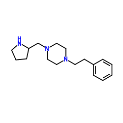 1-(2-Phenylethyl)-4-(2-pyrrolidinylmethyl)piperazine Structure