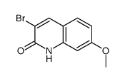 3-bromo-7-methoxyquinolin-2-ol结构式