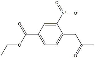 3-Nitro-4-(2-oxo-propyl)-benzoic acid ethyl ester结构式