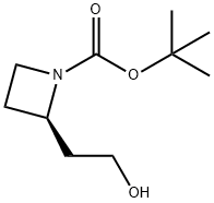 (2R)-2-(2-羟基乙基)-1-氮杂环丁烷羧酸叔丁酯结构式