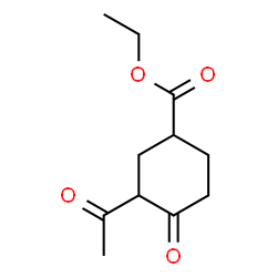 ethyl 3-acetyl-4-oxocyclohexane-1-carboxylate structure