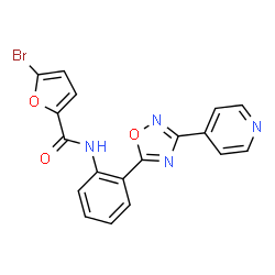 5-bromo-N-{2-[3-(pyridin-4-yl)-1,2,4-oxadiazol-5-yl]phenyl}furan-2-carboxamide Structure