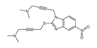 4-[2-[4-(dimethylamino)but-2-ynylsulfanyl]-5-nitrobenzimidazol-1-yl]-N,N-dimethylbut-2-yn-1-amine结构式