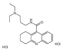 N-[3-(diethylamino)propyl]-1,2,3,4-tetrahydroacridine-9-carboxamide,dihydrochloride结构式