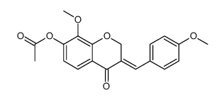 7-acetoxy-8-methoxy-3-(4'-methoxybenzylidene)-chroman-4-one结构式