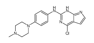 4-氯-N-(4-(4-甲基哌嗪-1-基)苯基)-7H-吡咯并[2,3-d]嘧啶-2-胺结构式