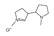 1-methyl-4-(1-methylpyrrolidin-2-yl)-3,4-dihydro-2H-pyrrol-1-ium,chloride结构式