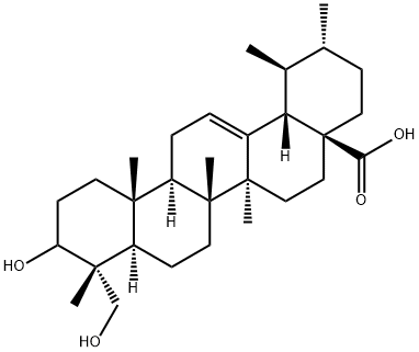 Urs-12-en-28-oic acid, 3,23-dihydroxy- (9CI)结构式