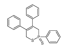 2,4,5-triphenyl-2-sulfanylidene-3,6-dihydro-1,2λ5-thiaphosphinine结构式