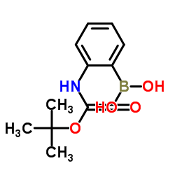 N-(tert-Butoxycarbonyl)-2-amino-1-phenylboronic acid Structure