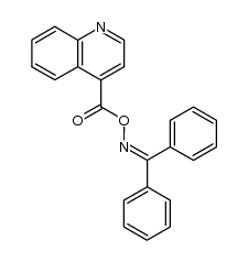 benzophenone O-quinoline-4-carbonyl oxime Structure