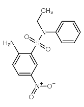 2-amino-N-ethyl-5-nitro-N-phenylbenzenesulphonamide结构式