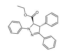 2,4,5-triphenyl-3,4-dihydro-2H-pyrazole-3-carboxylic acid ethyl ester结构式