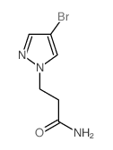 3-(4-溴-1H-吡唑-1-基)丙酰胺结构式