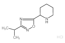 2-(3-Isopropyl-1,2,4-oxadiazol-5-yl)piperidine hydrochloride structure